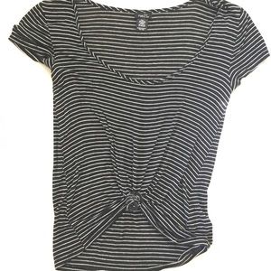 Striped Knotted Top
